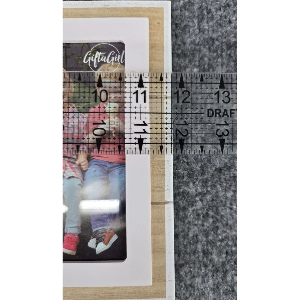 GiftaGirl Grandmas Grandkids Wood Picture Frame Beige String Art Heart Gift NEW